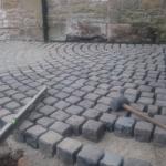 installing more cobbled stones