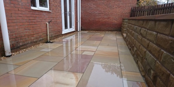 indian stone patio after