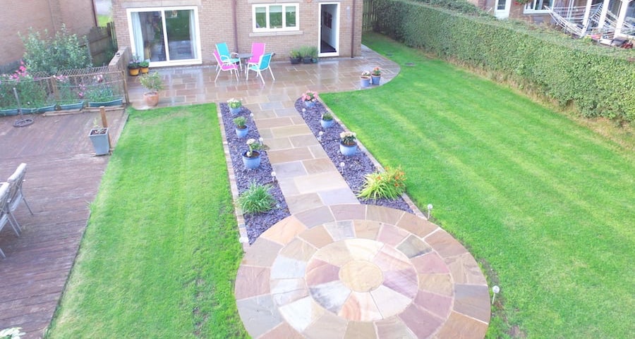 large garden patio