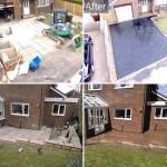 before and after driveway and patio in worsthorne burnley