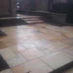 garden patio in worsthorne close up