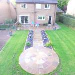 aerial view of indian stone patio garden burnley