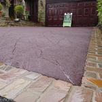 foulridge red driveway installation angle from right corner