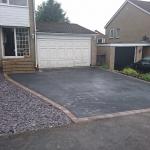driveway after work commenced angle view