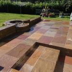 rear garden indian stone patio trawden 1