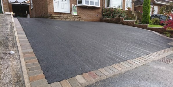 Black Tarmac Driveway after