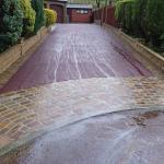 red tarmac drive after