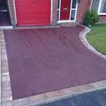 red tarmac driveway installed