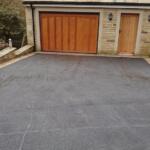 black tarmac drive garage